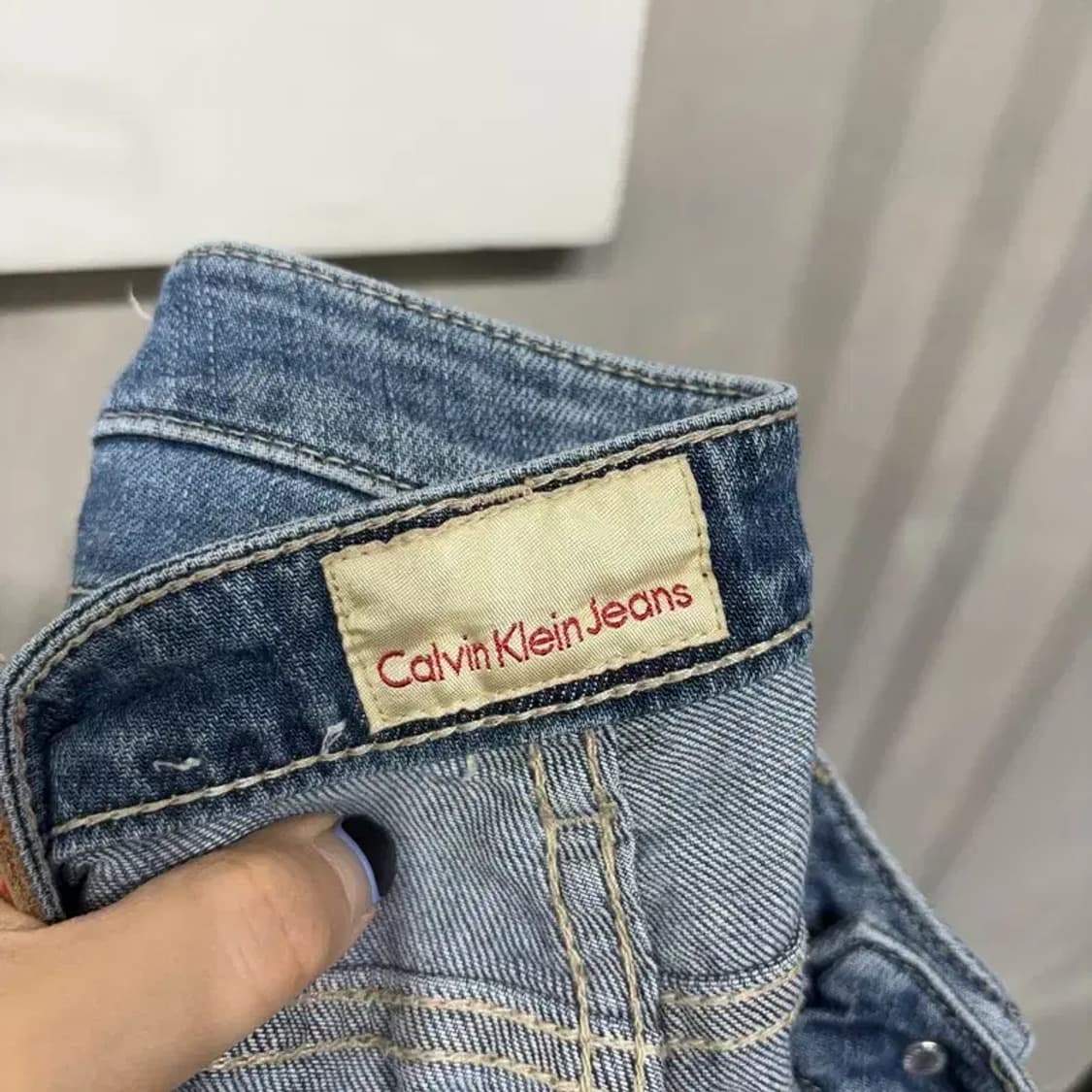 (27인치) 캘빈클라인 CK 여성 캐주얼 스판 워싱 청바지 데님팬츠 상품이미지5