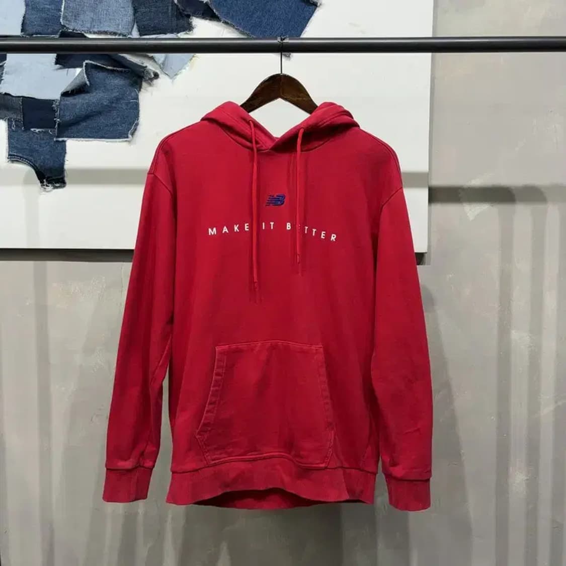 (100) 뉴발란스 스트릿 캐주얼 백프린팅 후드티 상품이미지1