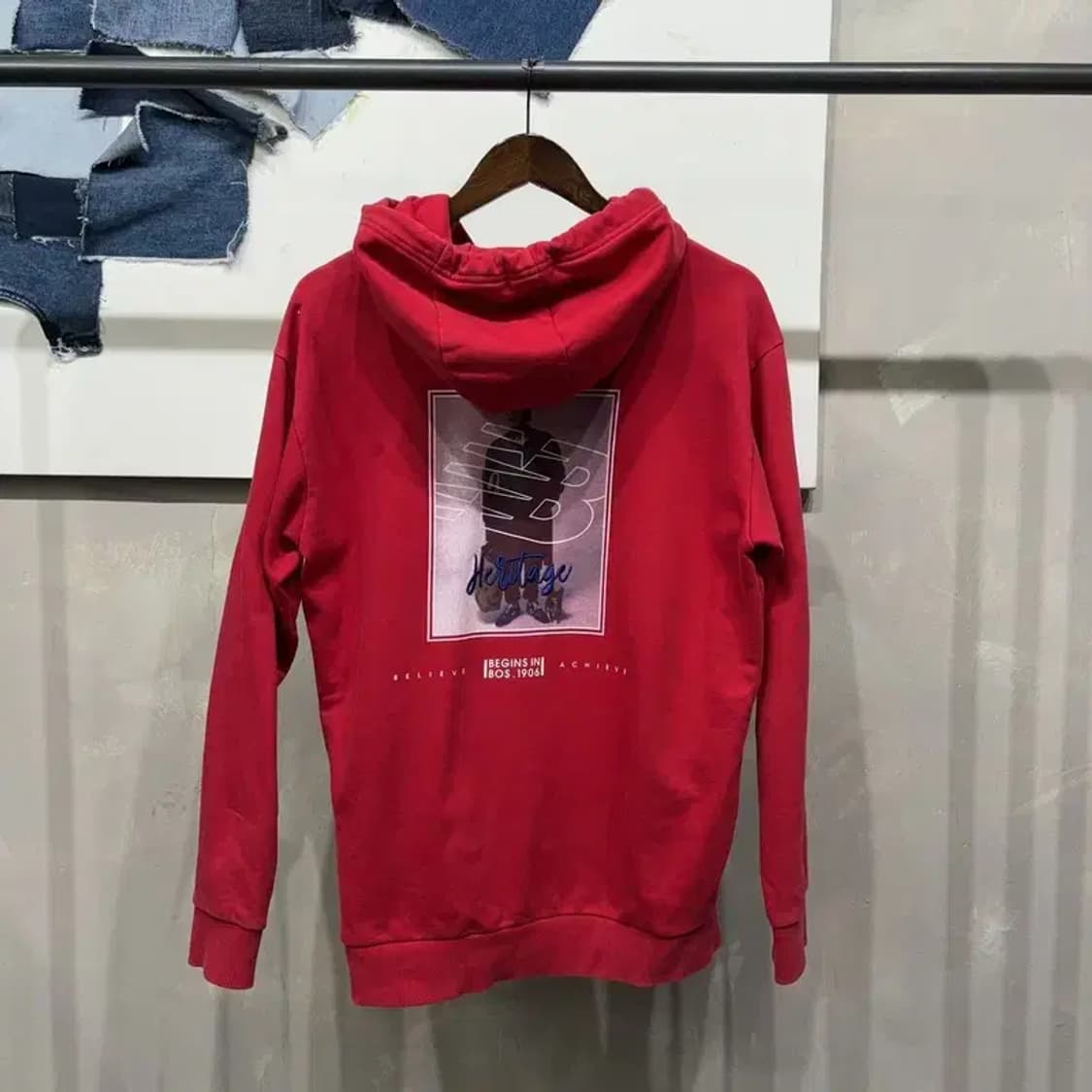 (100) 뉴발란스 스트릿 캐주얼 백프린팅 후드티 상품이미지4