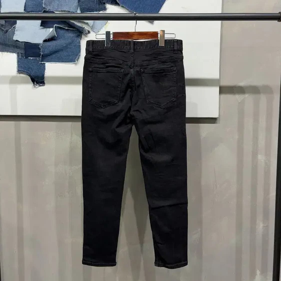 (29인치) 무신사스탠다드 여성 캐주얼 스판 흑청바지 블랙진 상품이미지3