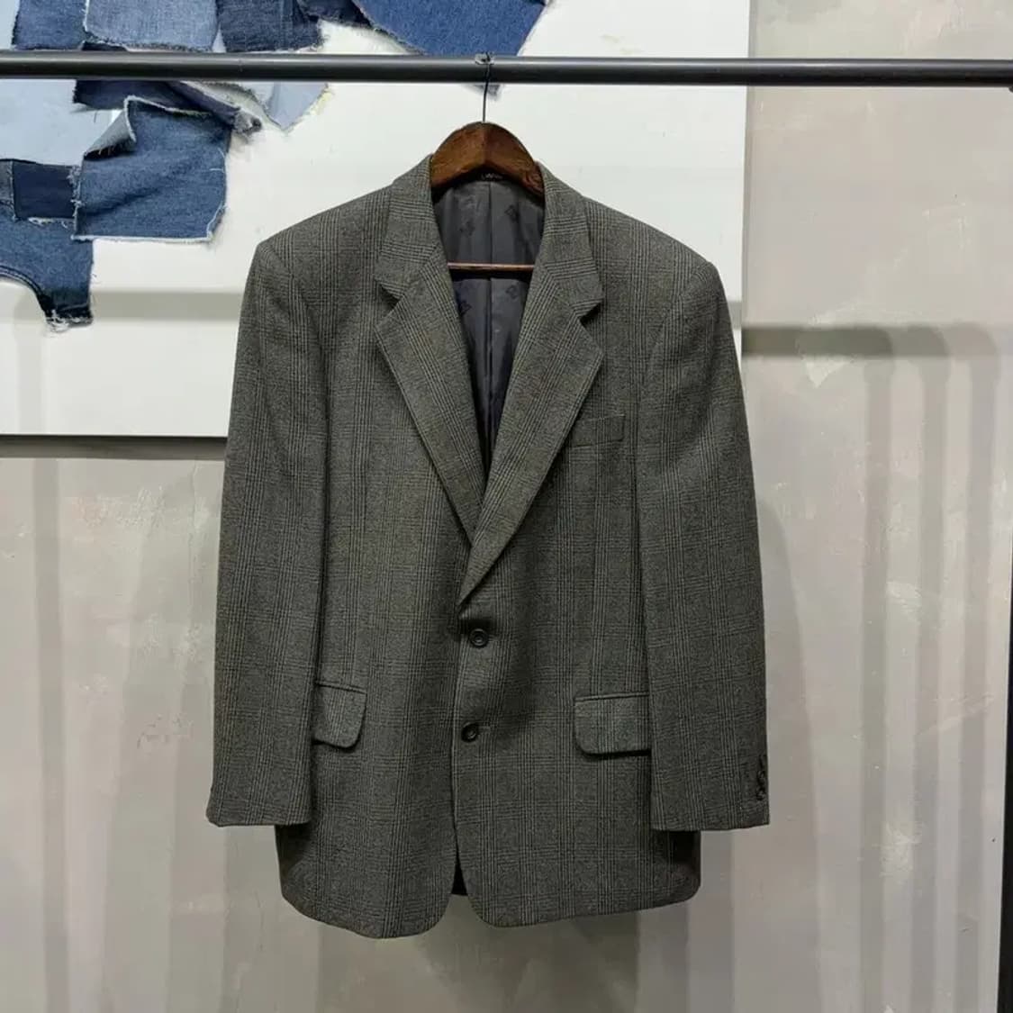 (105) 닥스 클래식 싱글 울 체크 블레이저 자켓 상품이미지1