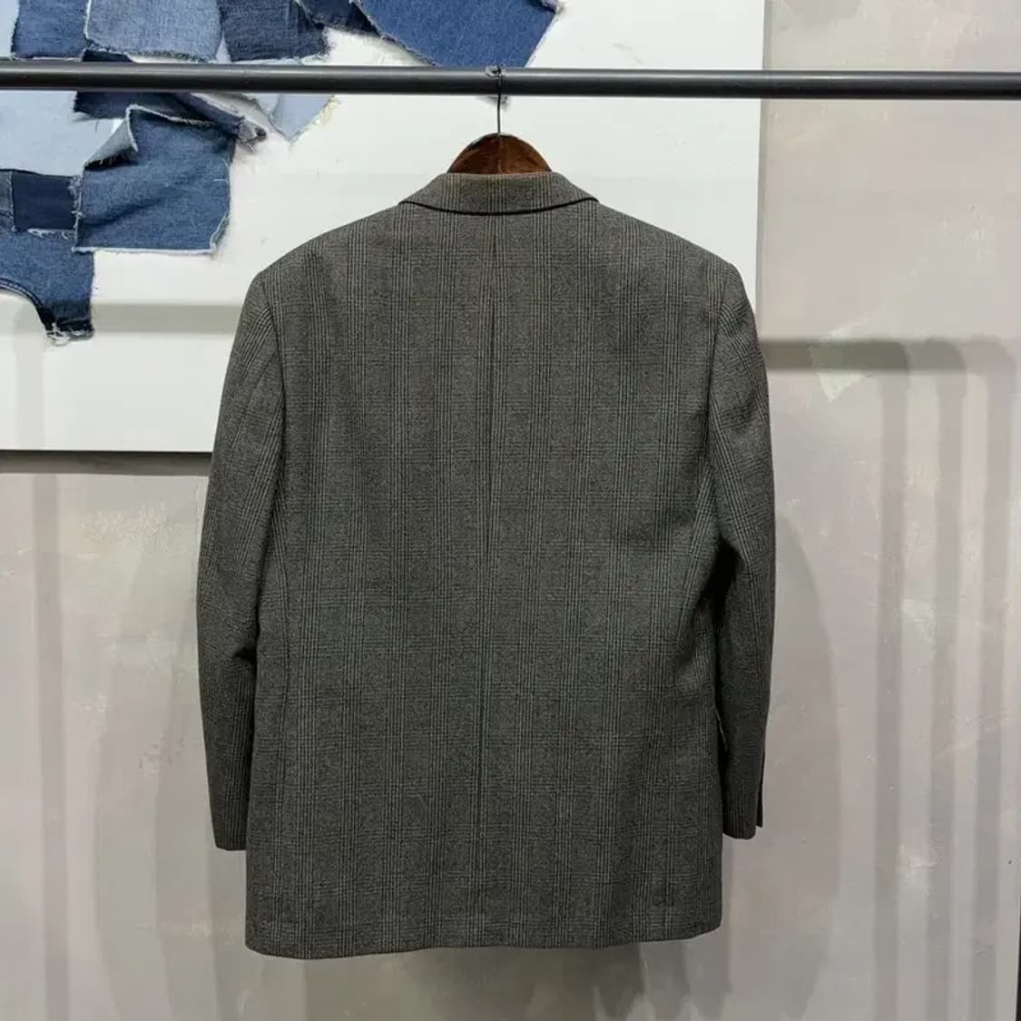 (105) 닥스 클래식 싱글 울 체크 블레이저 자켓 상품이미지4