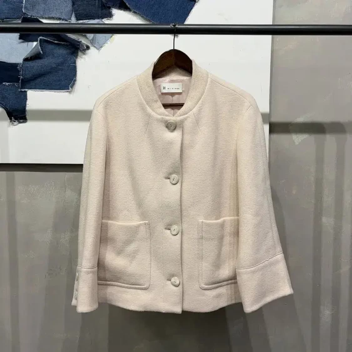 (95) 잇미샤 여성 캐주얼 부클 울 투포켓 자켓 상품이미지1