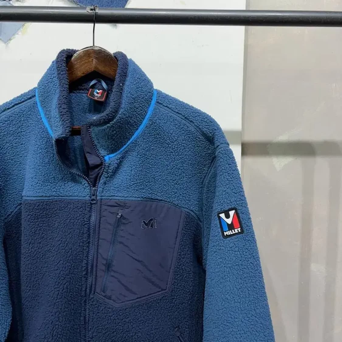 (110) 밀레 아웃도어 캐주얼 배색 뽀글이 후리스 자켓 상품이미지3