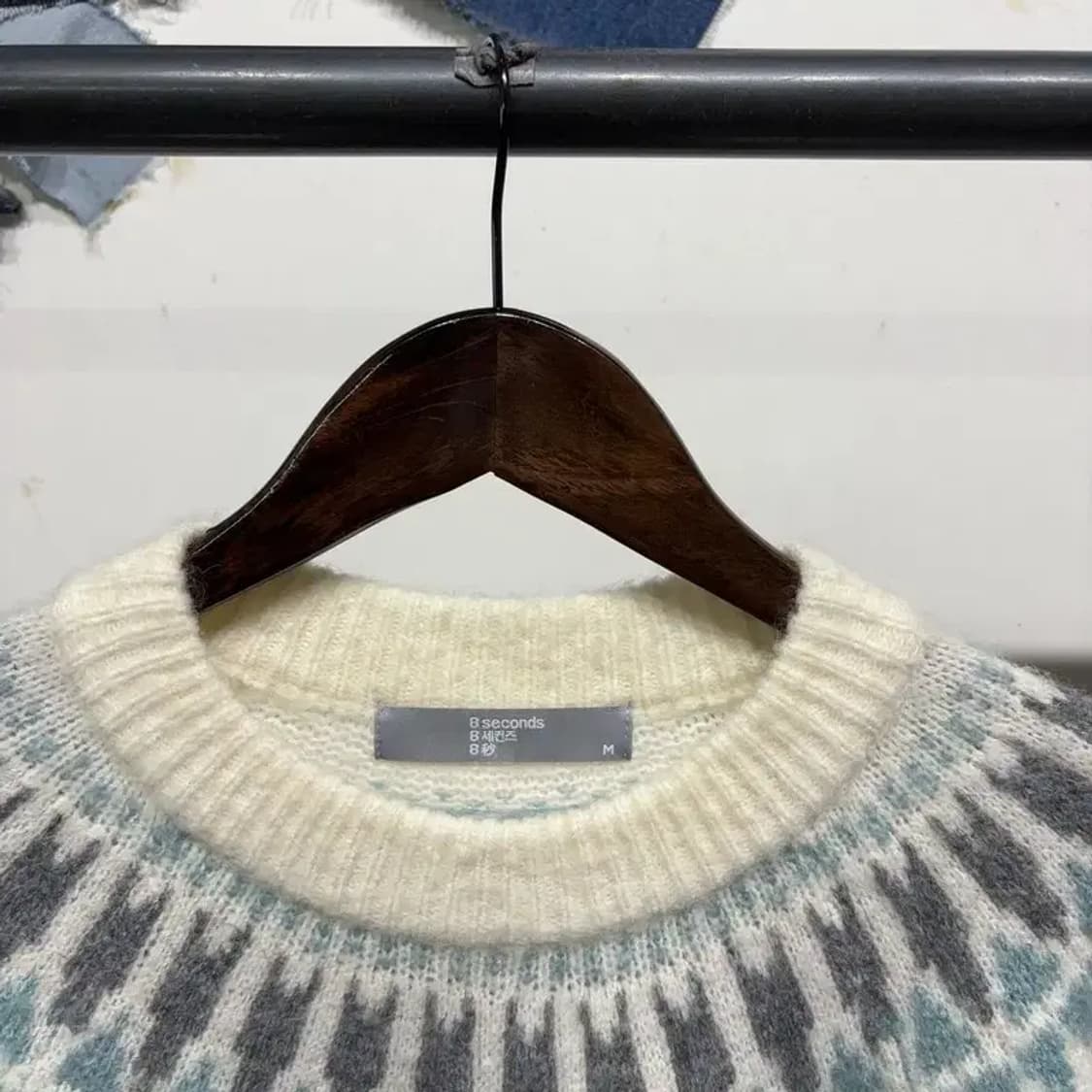 (90) 에잇세컨즈 여성 캐주얼 노르딕 에스닉 라운드 니트 상품이미지2