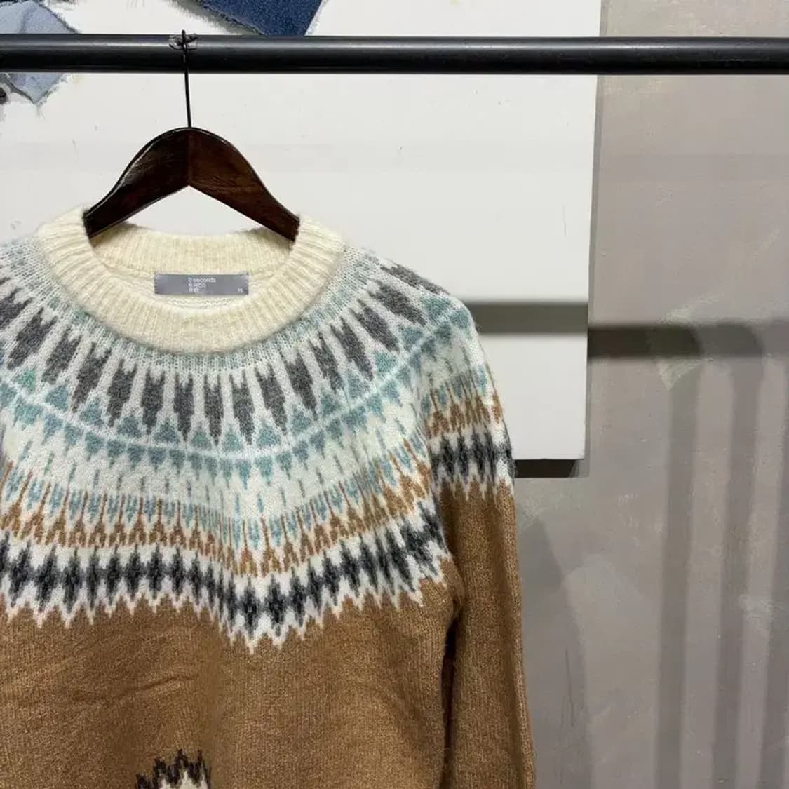 (90) 에잇세컨즈 여성 캐주얼 노르딕 에스닉 라운드 니트 상품이미지3