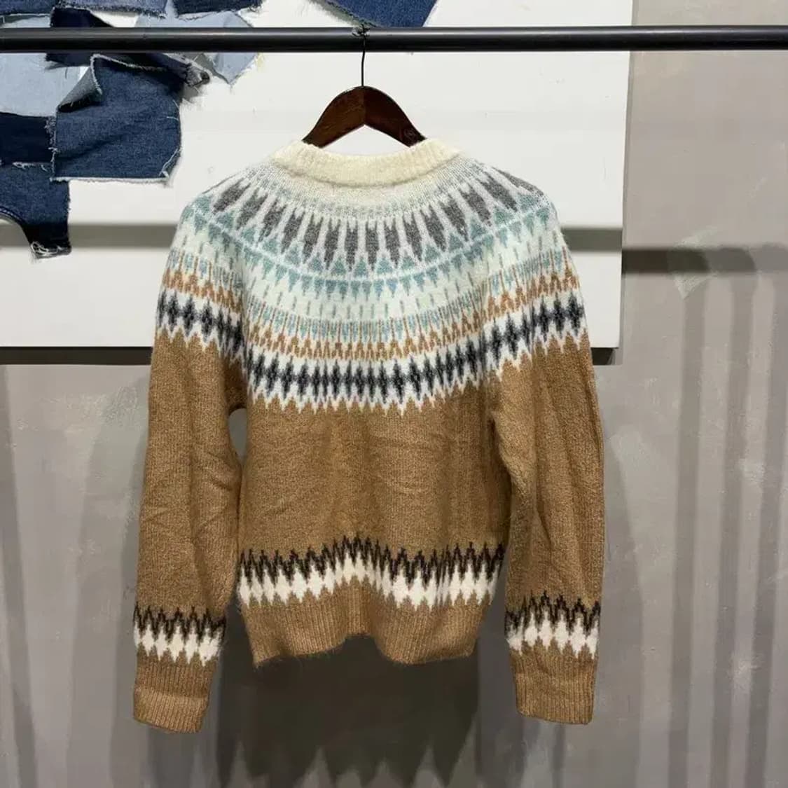 (90) 에잇세컨즈 여성 캐주얼 노르딕 에스닉 라운드 니트 상품이미지4