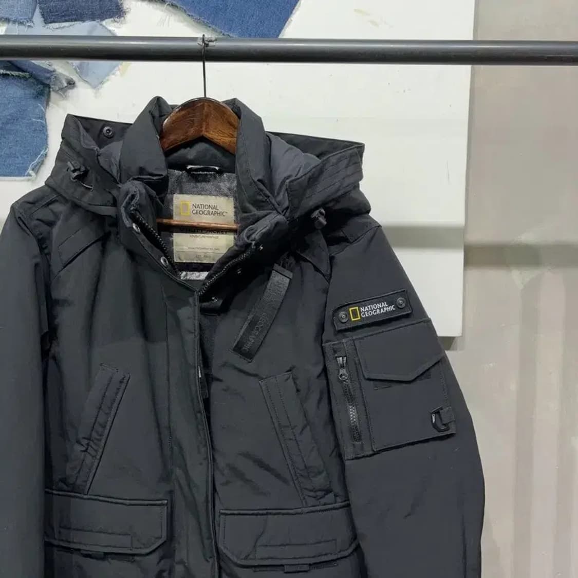(90) 내셔널지오그래픽 아웃도어 후드 덕다운 오리털 숏패딩 상품이미지3