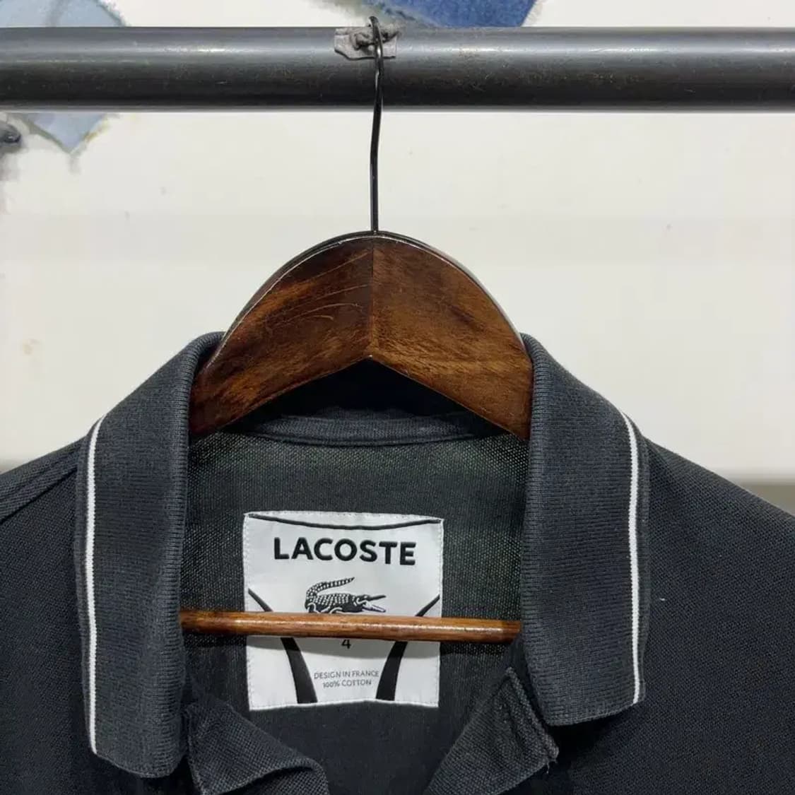 (100) 라코스테 캐주얼 클래식 자수 긴팔 카라 티 상품이미지2