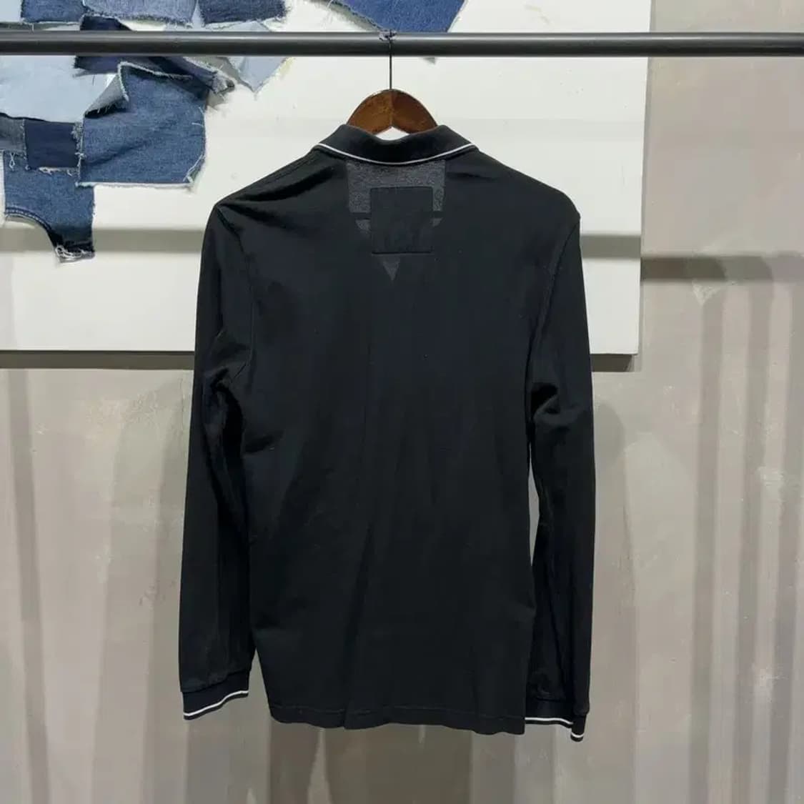 (100) 라코스테 캐주얼 클래식 자수 긴팔 카라 티 상품이미지4