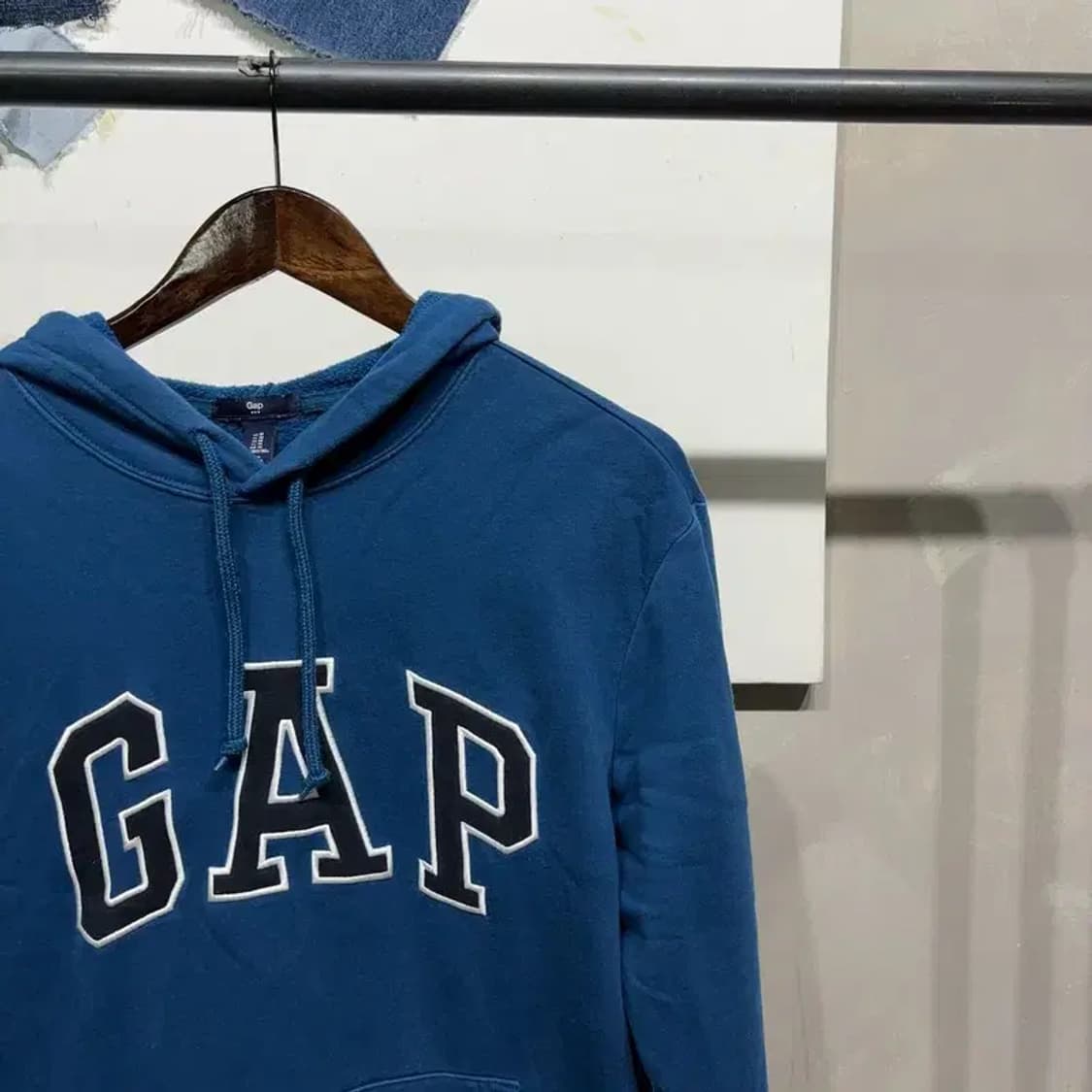 (95) GAP 갭 캐주얼 스트릿 빅로고 기모 후드티 상품이미지3