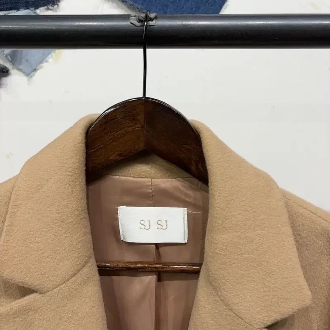 (80) SJSJ 여성 한섬 울 앙고라 싱글버튼 롱코트 상품이미지2