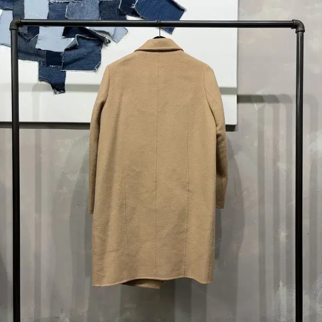 (80) SJSJ 여성 한섬 울 앙고라 싱글버튼 롱코트 상품이미지4