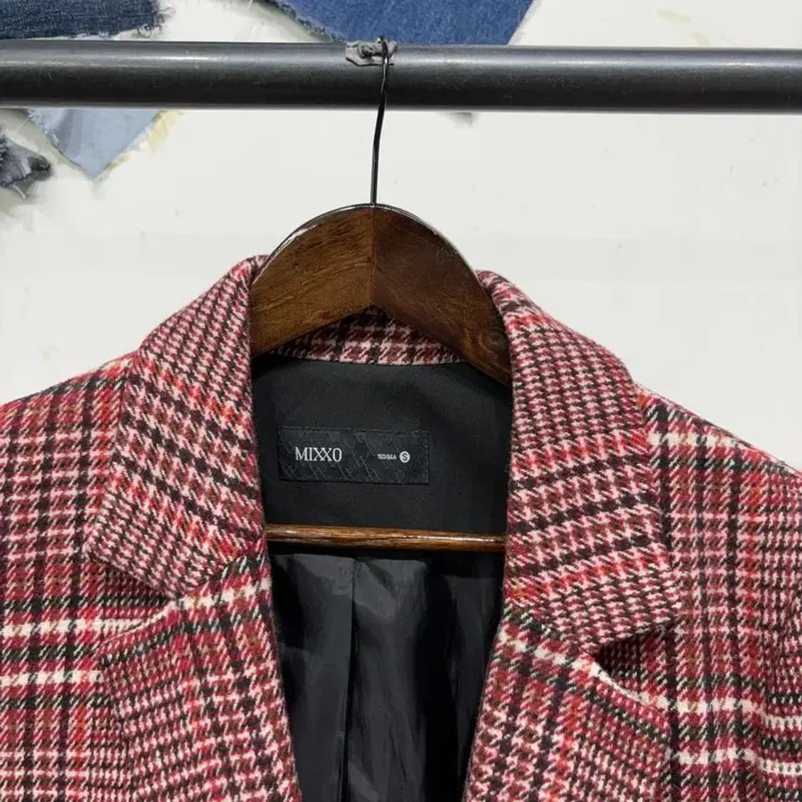 (85) 미쏘 여성 캐주얼 체크 싱글 울 블레이저 자켓 상품이미지2