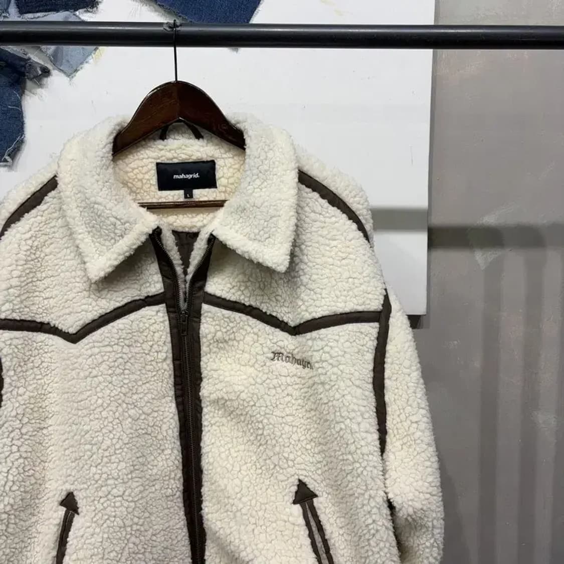 (100) 마하그리드 캐주얼 양털 뽀글이 후리스 자켓 상품이미지3