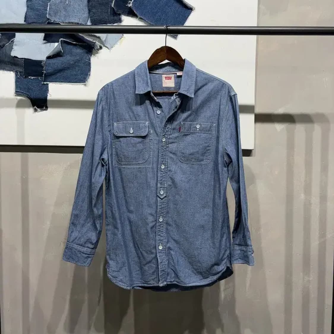 (100) 리바이스 캐주얼 스트레이트핏 청남방 데님 셔츠 상품이미지1