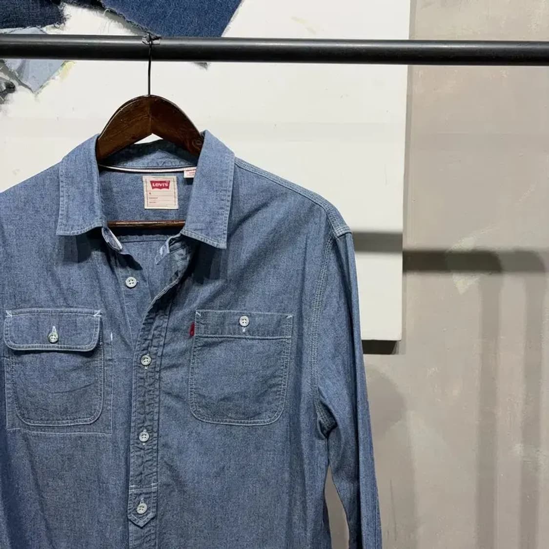 (100) 리바이스 캐주얼 스트레이트핏 청남방 데님 셔츠 상품이미지3