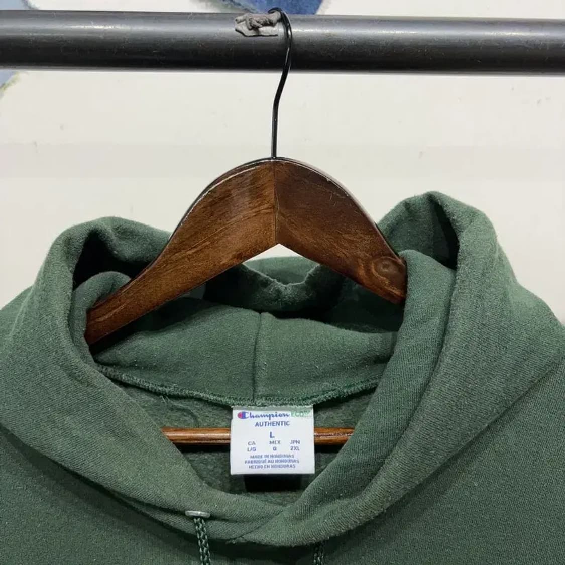 (105) 챔피온 스트릿 캐주얼 기모 그린 후드티 상품이미지2