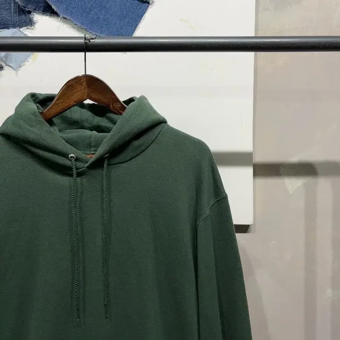 (105) 챔피온 스트릿 캐주얼 기모 그린 후드티 상품이미지3