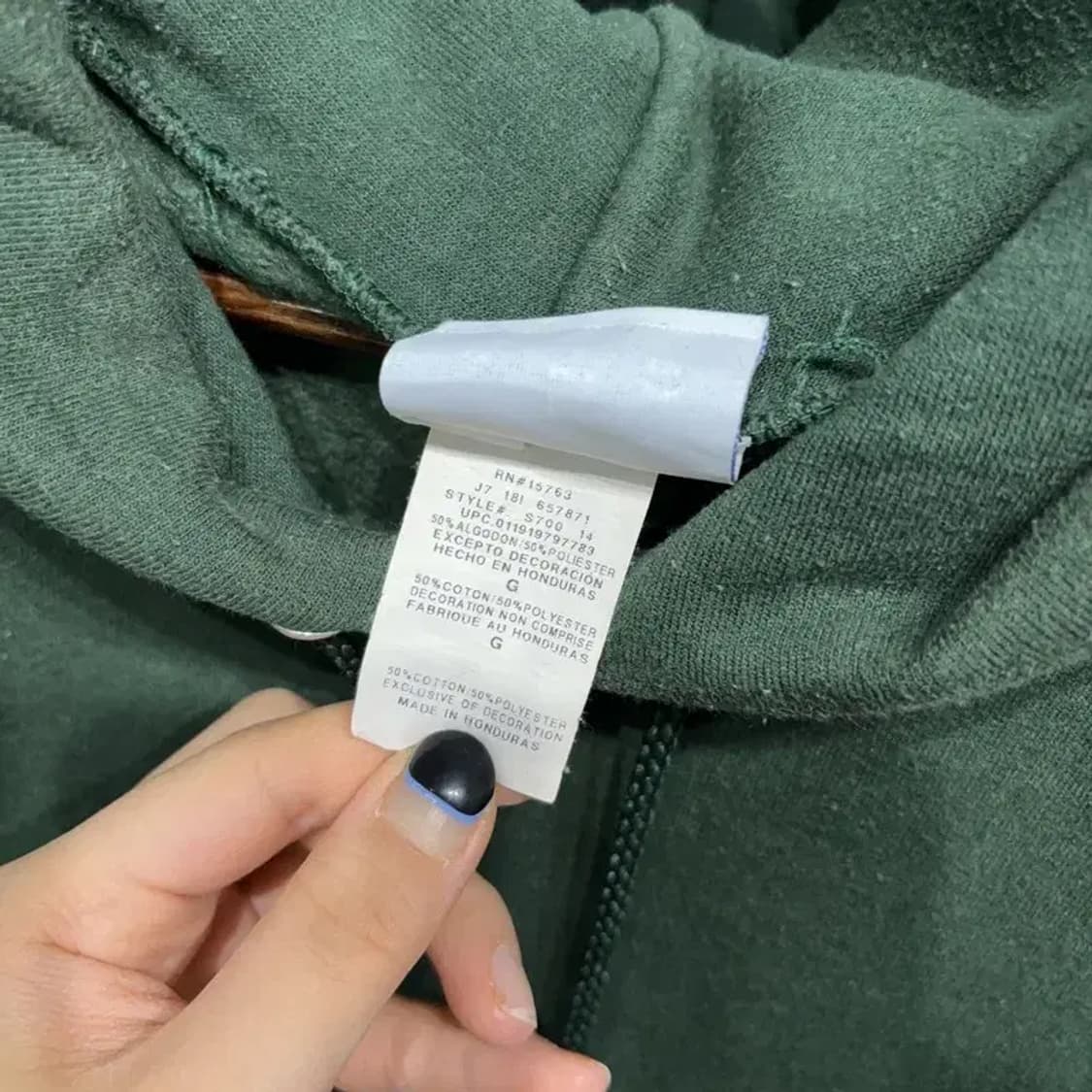 (105) 챔피온 스트릿 캐주얼 기모 그린 후드티 상품이미지5