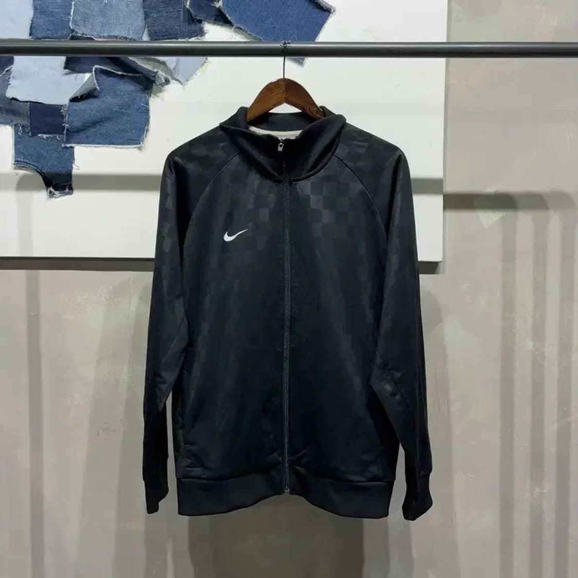 (100) 나이키 올드스쿨 체커보드 저지 집업 트랙탑 상품이미지1