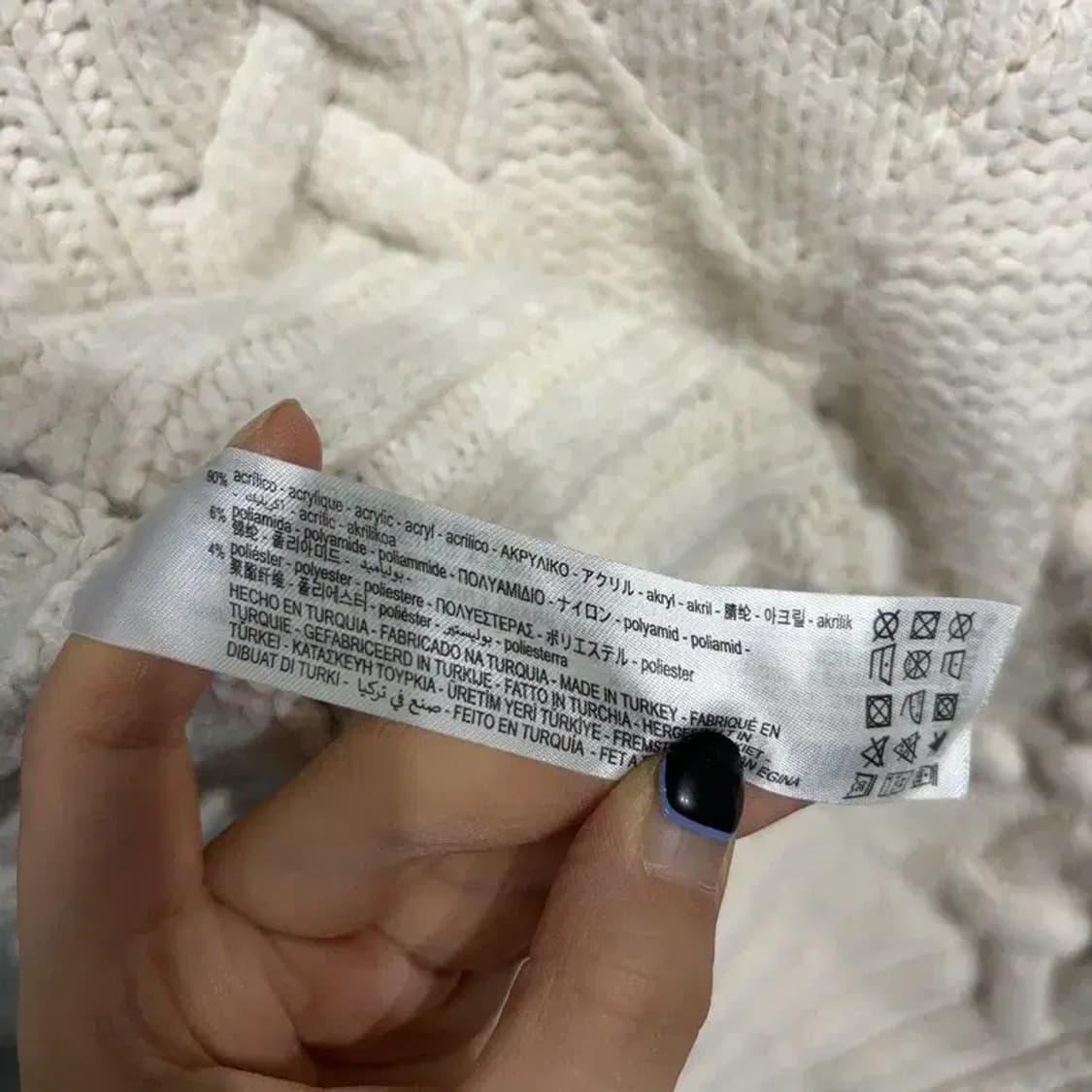 (95) 자라 ZARA 여성 케이블 꽈배기 크롭 니트 가디건 상품이미지5