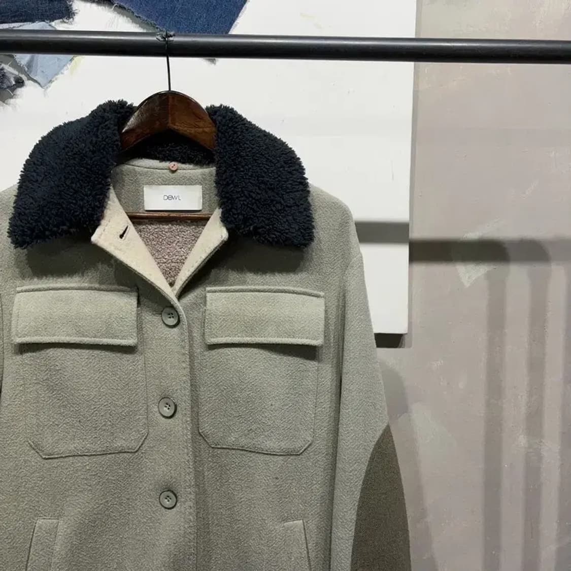 (55) 듀엘 여성 캐주얼 털카라 울 모직 롱코트 상품이미지3