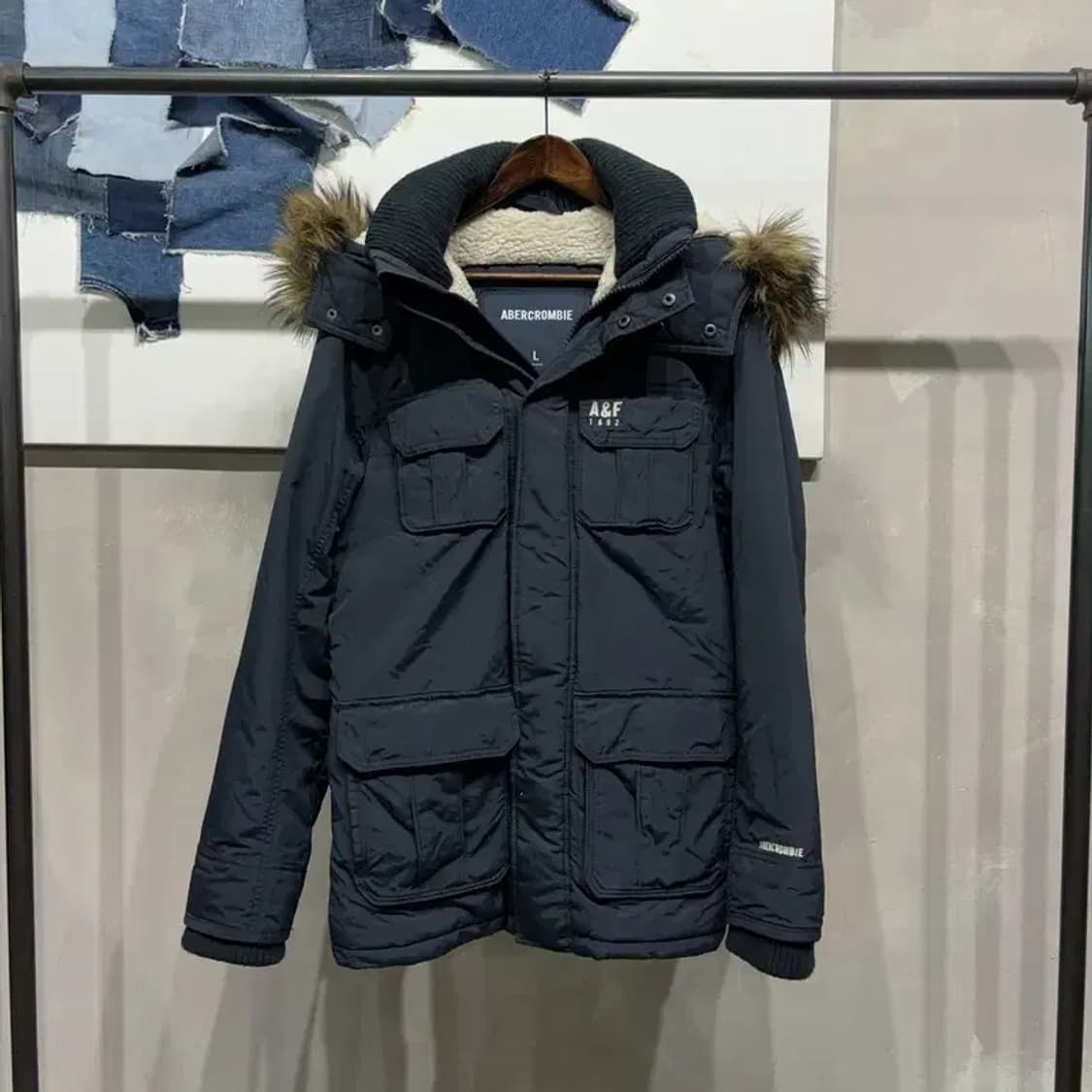(100) 아베크롬비 캐주얼 양털 기모 필드 점퍼 패딩 상품이미지1