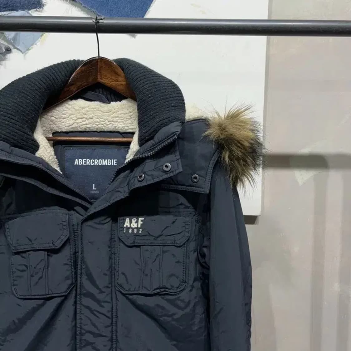 (100) 아베크롬비 캐주얼 양털 기모 필드 점퍼 패딩 상품이미지3