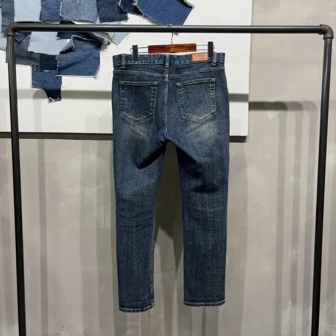 (32인치) 모디파이드 캐주얼 워싱 스판 진청바지 데님팬츠 상품이미지3