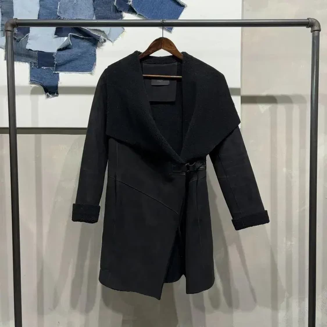 (85) 지고트 여성 캐주얼 양털 기모 롱 무스탕 자켓 상품이미지1