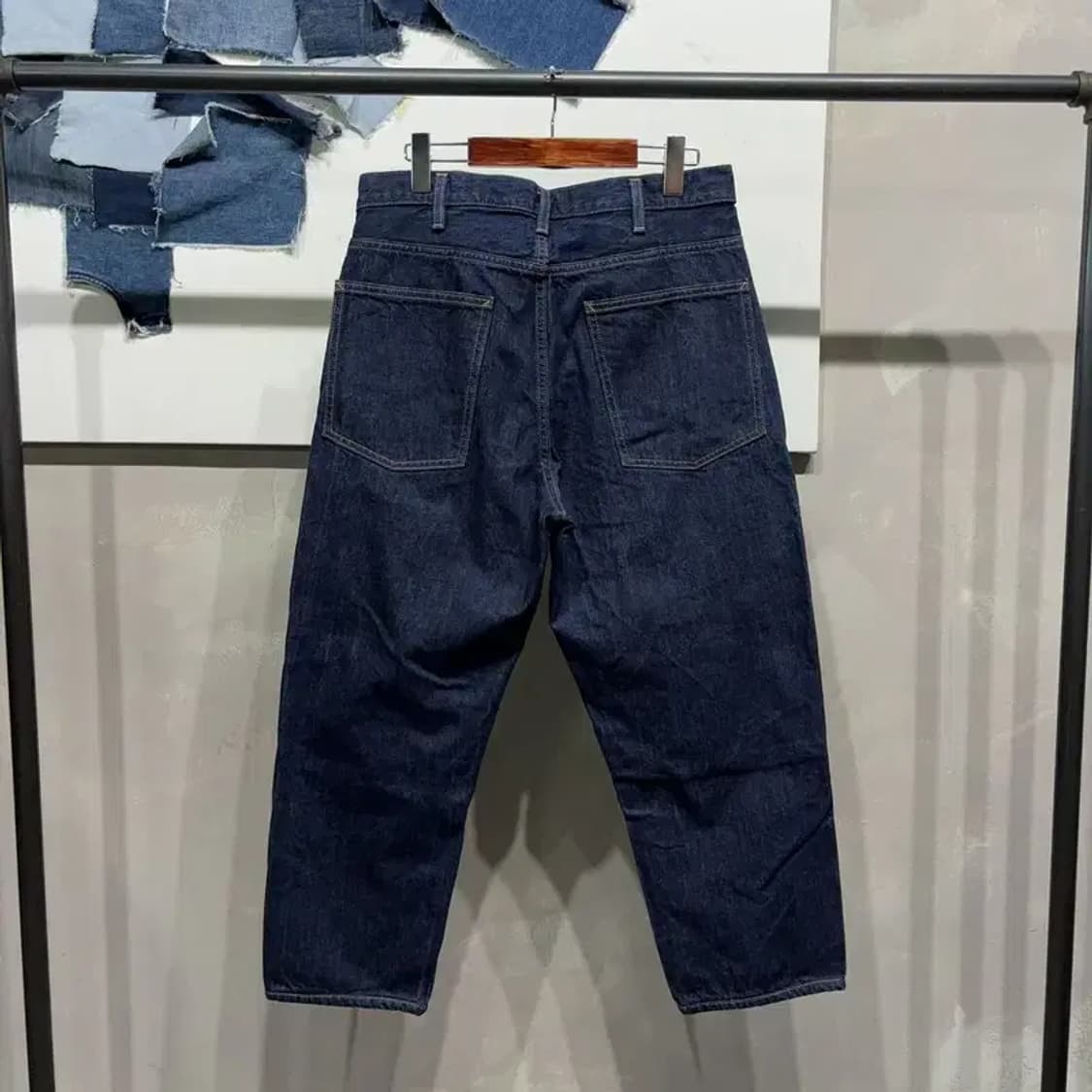 (31인치) 유니클로U 캐주얼 생지 진청바지 9부 데님팬츠 상품이미지3