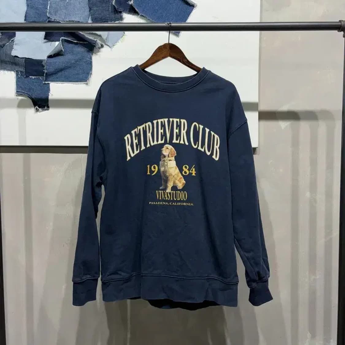 (105) 비바스튜디오 스트릿 캐주얼 빅프린팅 맨투맨 긴팔 티 상품이미지1