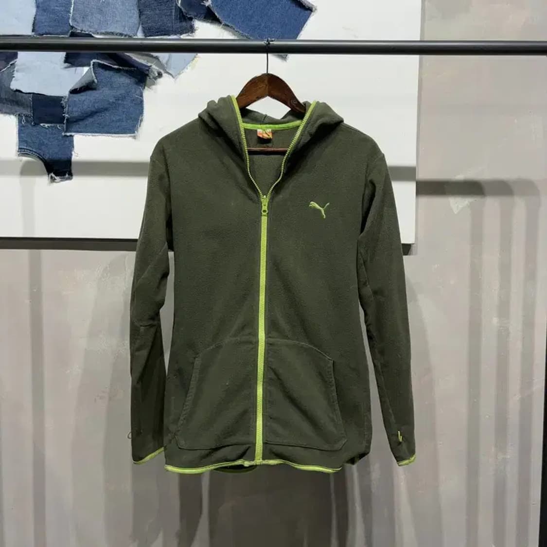(95) 퓨마 캐주얼 후리스 플리츠 후드집업 자켓 상품이미지1