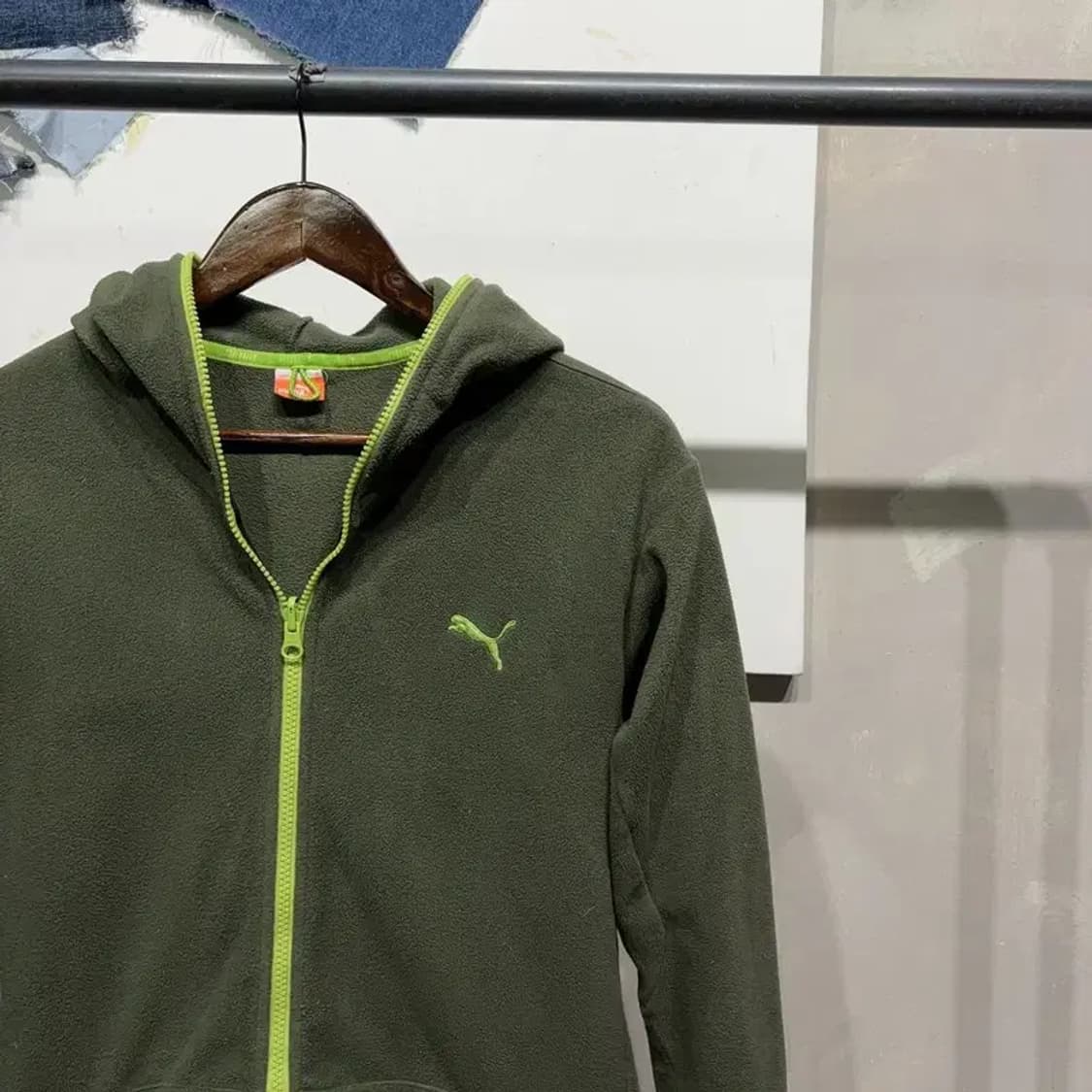 (95) 퓨마 캐주얼 후리스 플리츠 후드집업 자켓 상품이미지3