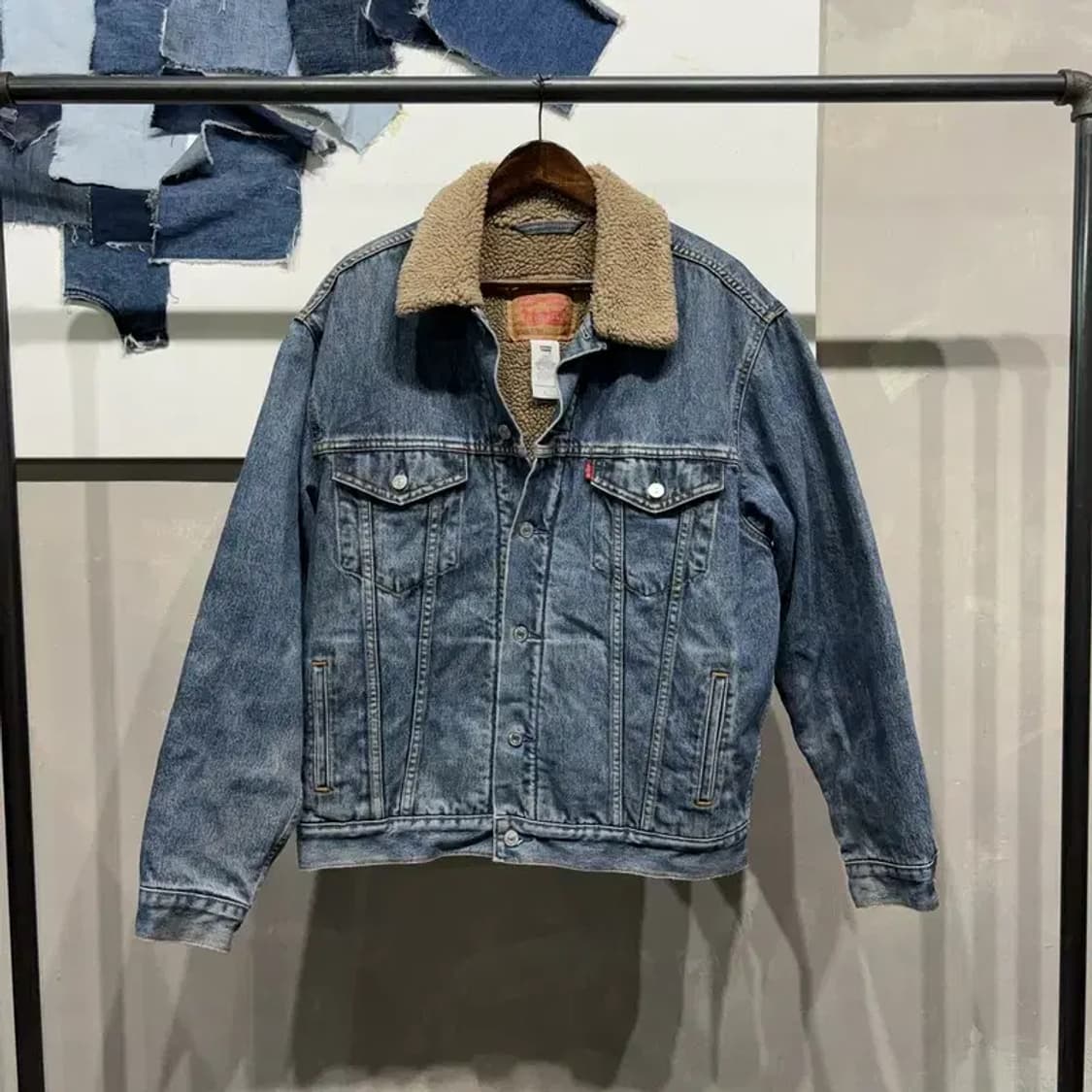 (100) 리바이스 캐주얼 양털 후리스 쉐르파 데님자켓 상품이미지1