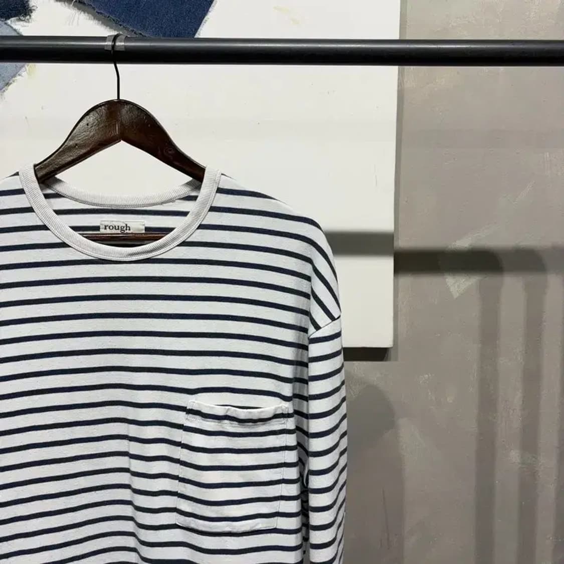 (105) 러프사이드 아메카지 빈티지 스트라이프 긴팔 티 상품이미지3