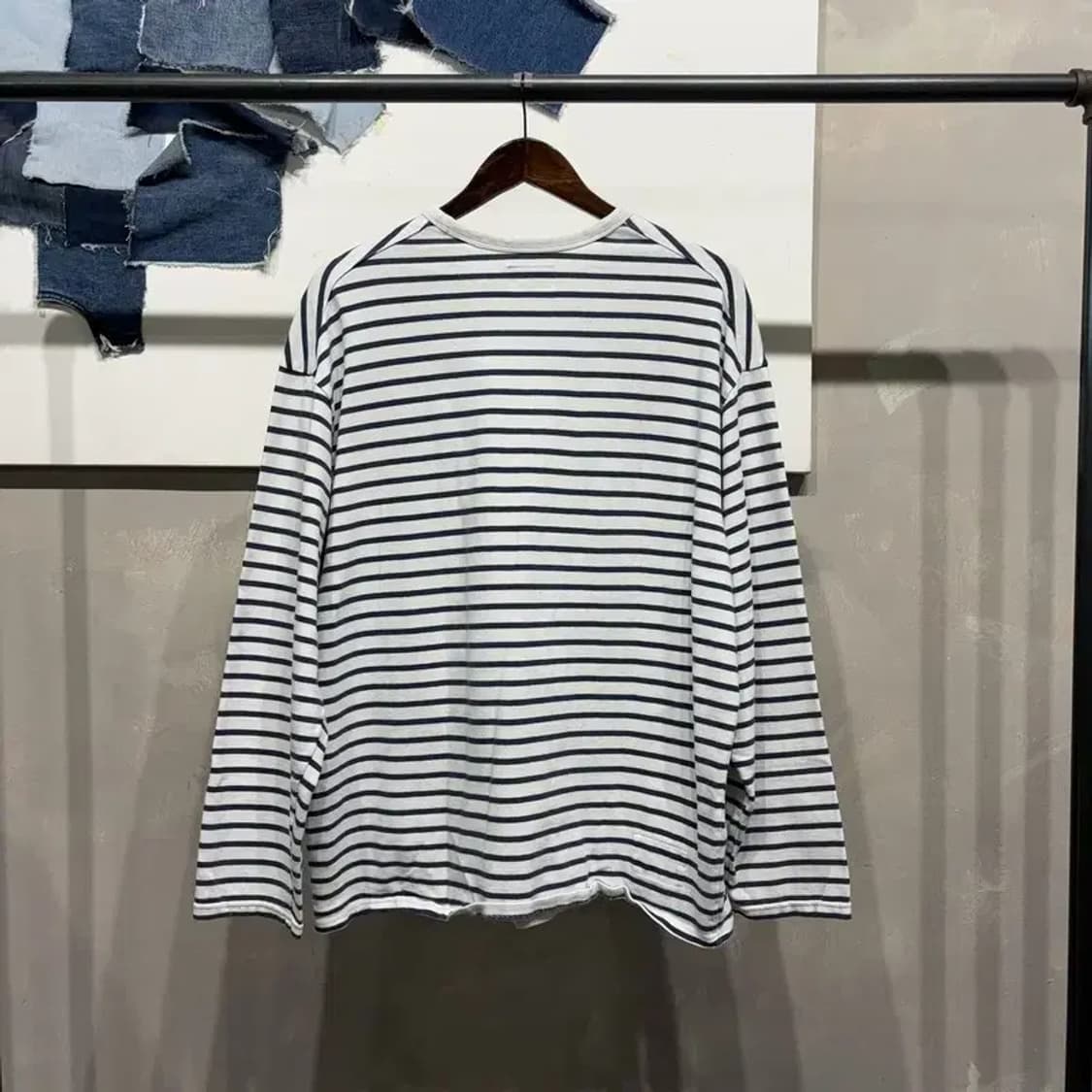 (105) 러프사이드 아메카지 빈티지 스트라이프 긴팔 티 상품이미지4