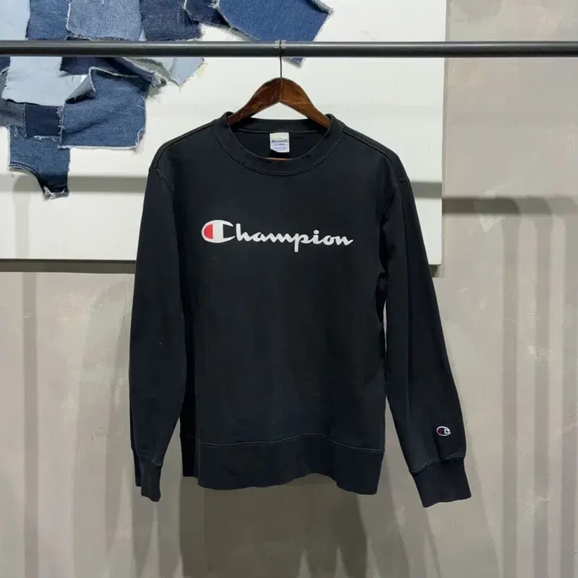 (100) 챔피온 스트릿 캐주얼 로고 프린팅 맨투맨 긴팔 티 상품이미지1