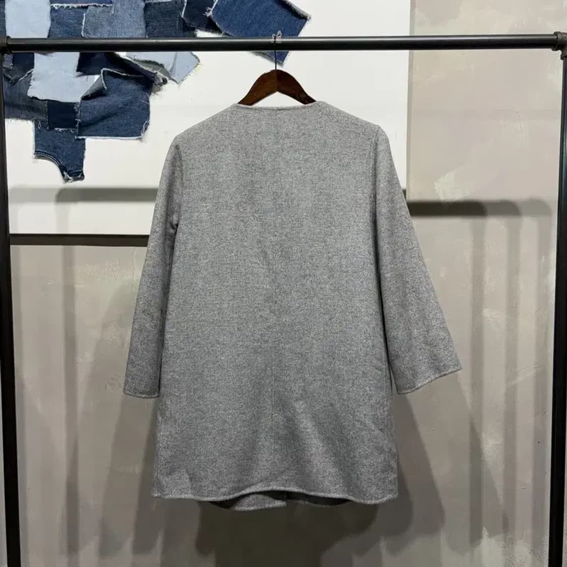 (90) 자라 ZARA 여성 캐주얼 비스코스 원버튼 하프 코트 상품이미지4