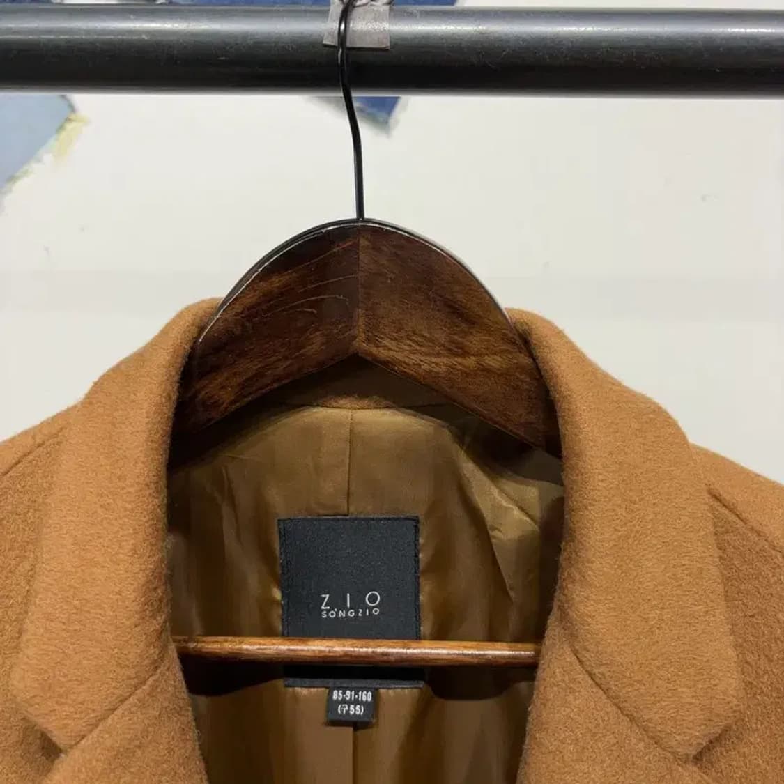 (55) 지오송지오 여성 울 원버튼 롱 코트 상품이미지2