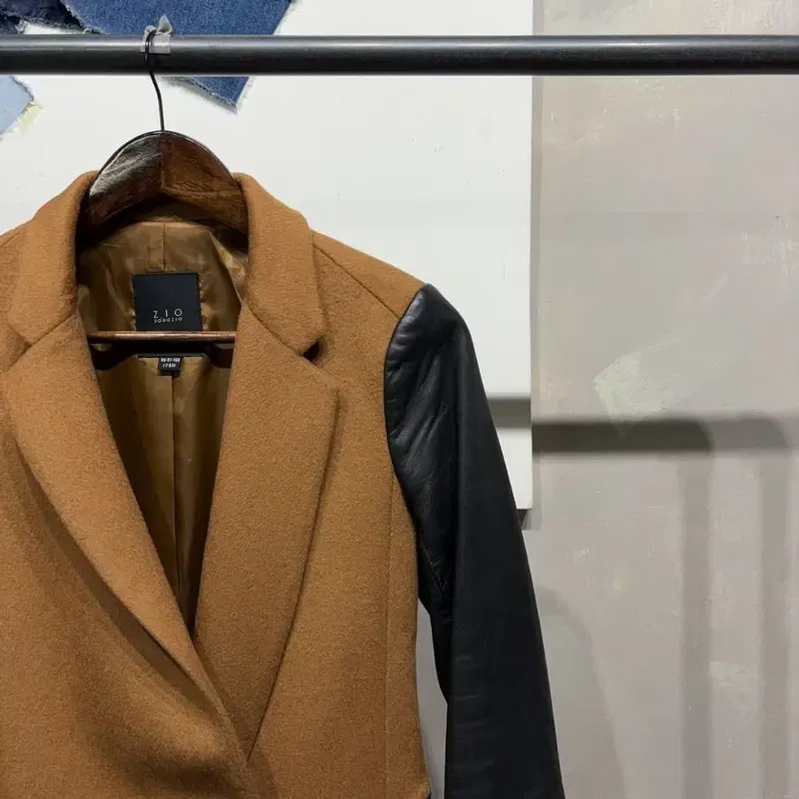 (55) 지오송지오 여성 울 원버튼 롱 코트 상품이미지3