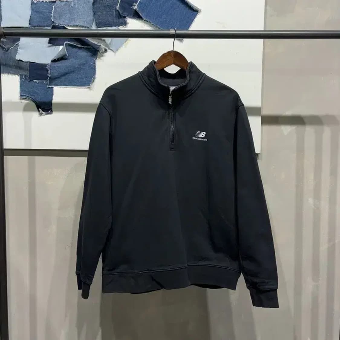 (100) 뉴발란스 캐주얼 약기모 반집업 맨투맨 긴팔 티 상품이미지1