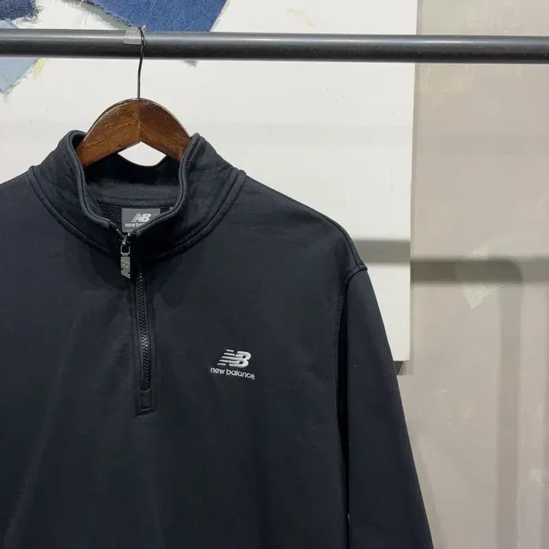 (100) 뉴발란스 캐주얼 약기모 반집업 맨투맨 긴팔 티 상품이미지3