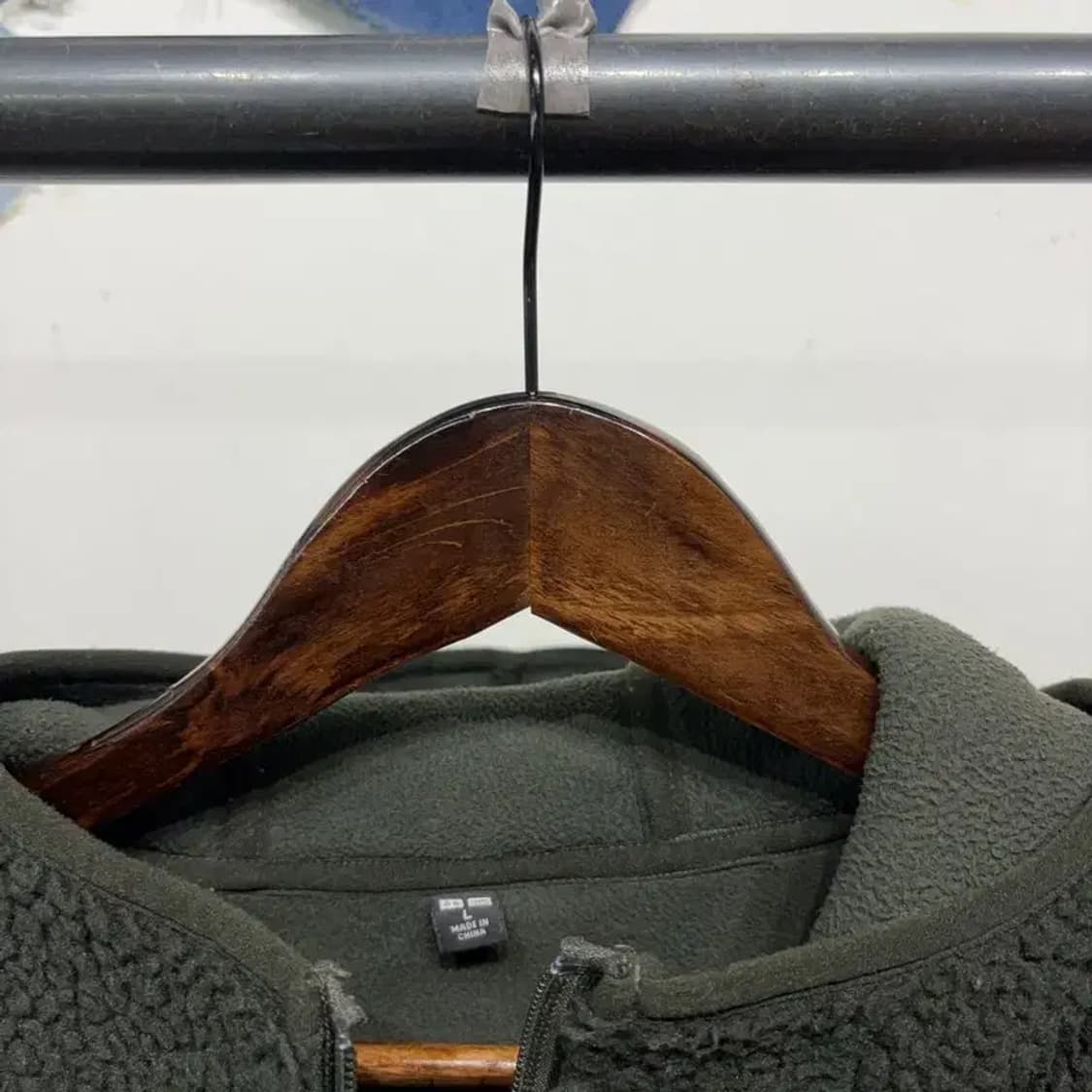 (100) 유니클로 캐주얼 양털 뽀글이 반팔 후리스 자켓 상품이미지2