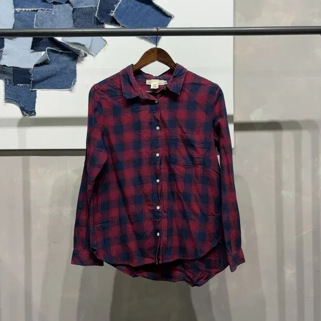 (95)  H.M 흐앤므 여성 캐주얼 체크 셔츠 남방 상품이미지1