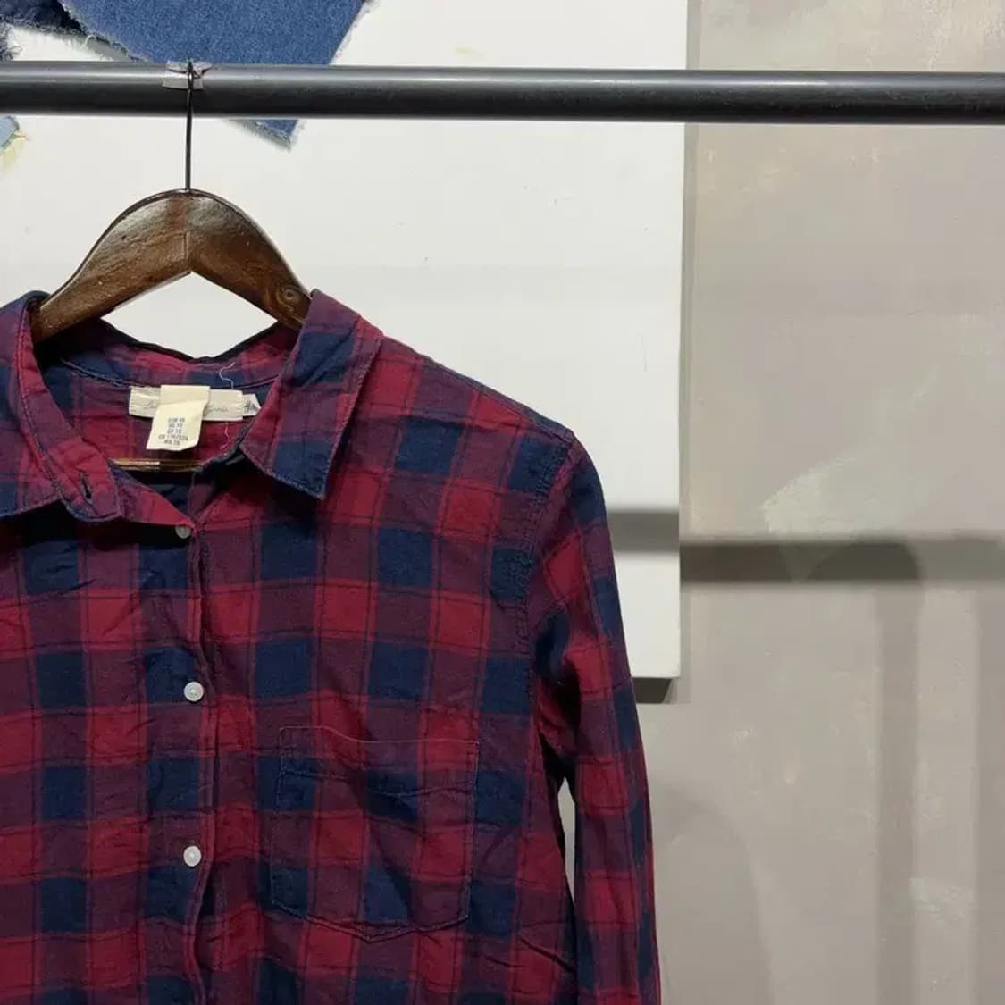 (95)  H.M 흐앤므 여성 캐주얼 체크 셔츠 남방 상품이미지3