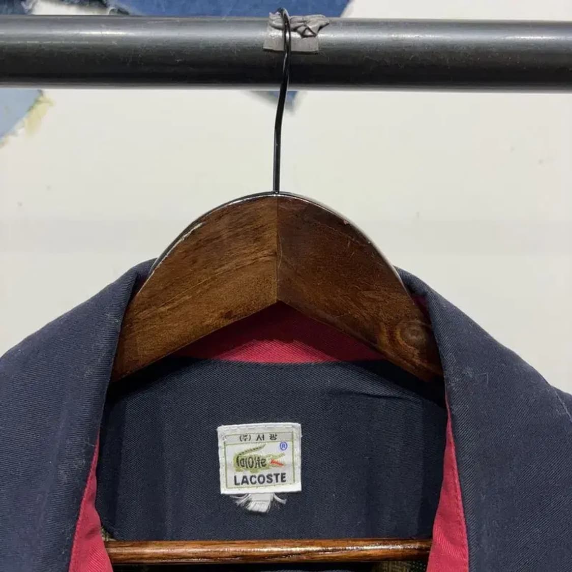 (100) 라코스테 서광 올드스쿨 빈티지 코튼 블루종 자켓 상품이미지2