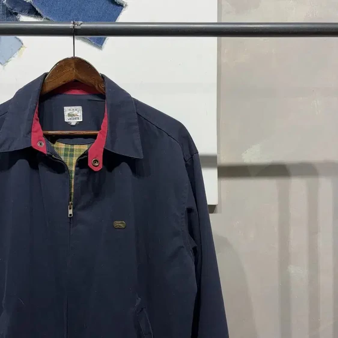 (100) 라코스테 서광 올드스쿨 빈티지 코튼 블루종 자켓 상품이미지3