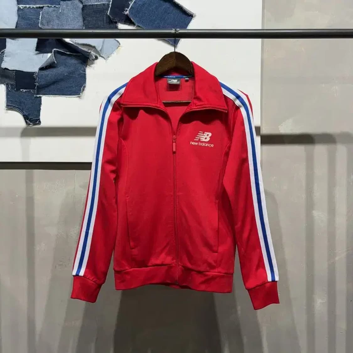 (95) 뉴발란스 스트릿 캐주얼 소매라인 저지 집업 자켓 상품이미지1